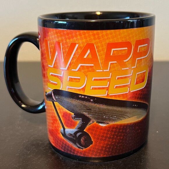 Vintage STAR TREK Captain Kirk & Spock WARP SPEED Mug ~ William Shatner ~ Nimoy - Picture 4 of 10